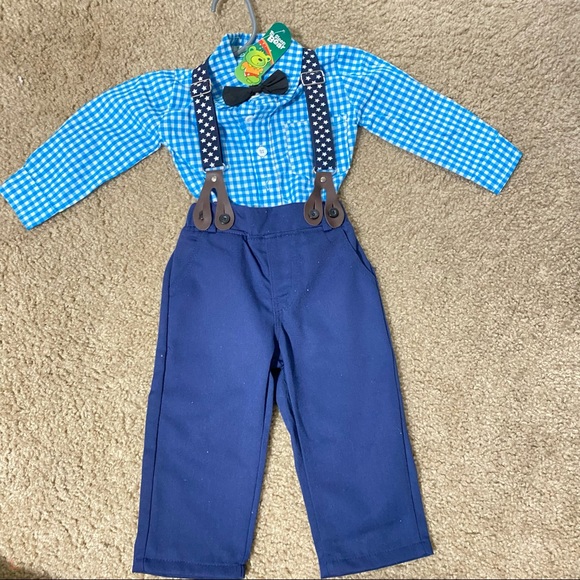 NWT Toddler Boy Suspenders Outfit - Picture 2 of 5